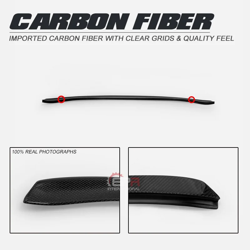 SAAR متوافق مع أجزاء تعديل ألياف الكربون Honda FK8 Civic Type R VVT سبويلر لوحة مركزية توسيع سبويلر جناح ثابت #4