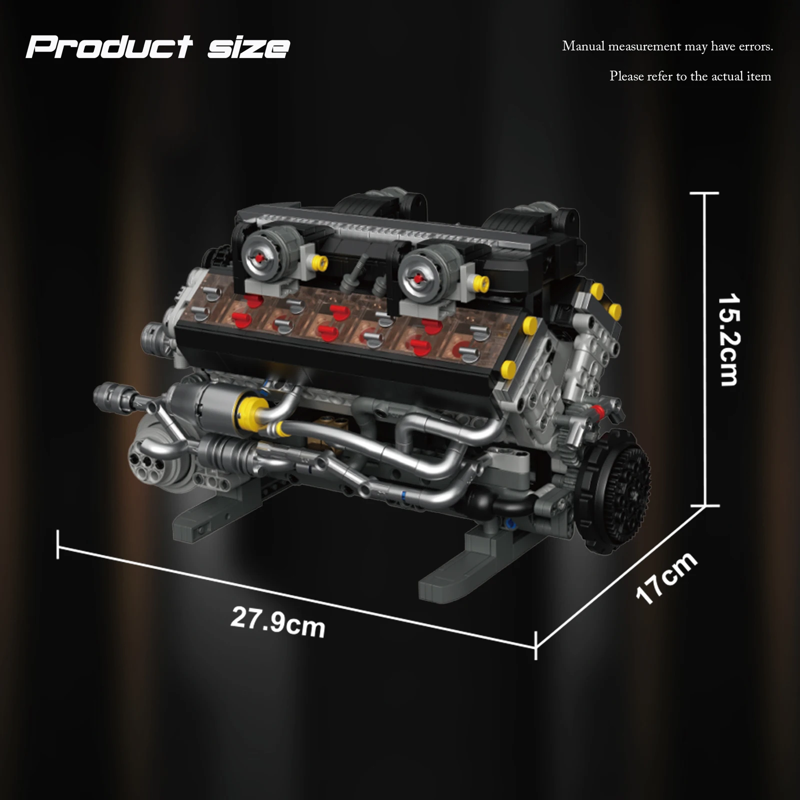 36301 1409PCS Supercar V12 Engine Model Building Blocks Kit Technical Assembly Bricks Creative Educational Toys Kid Xmas Gift
