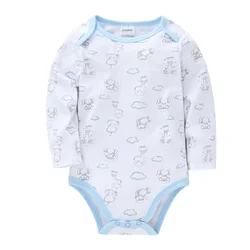 Kavkas Baby Boy Bodysuit 100% Cotton Long Sleeve Newborn Jumpsuit 0-12 Months Giraffe Design Baby Boys Clothing