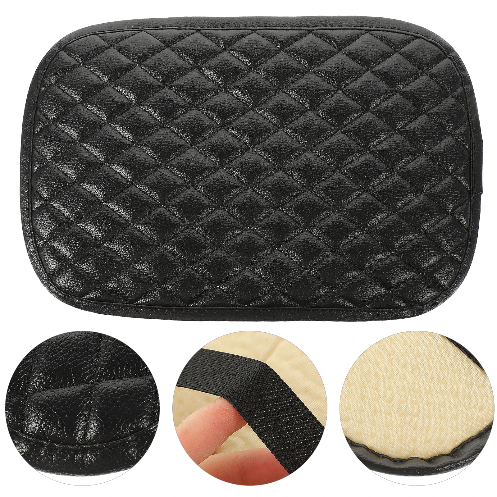 

Automotive Car Armrest Pad Cover Center Console Pads Non-slip Mat Black Vehicle Cushion