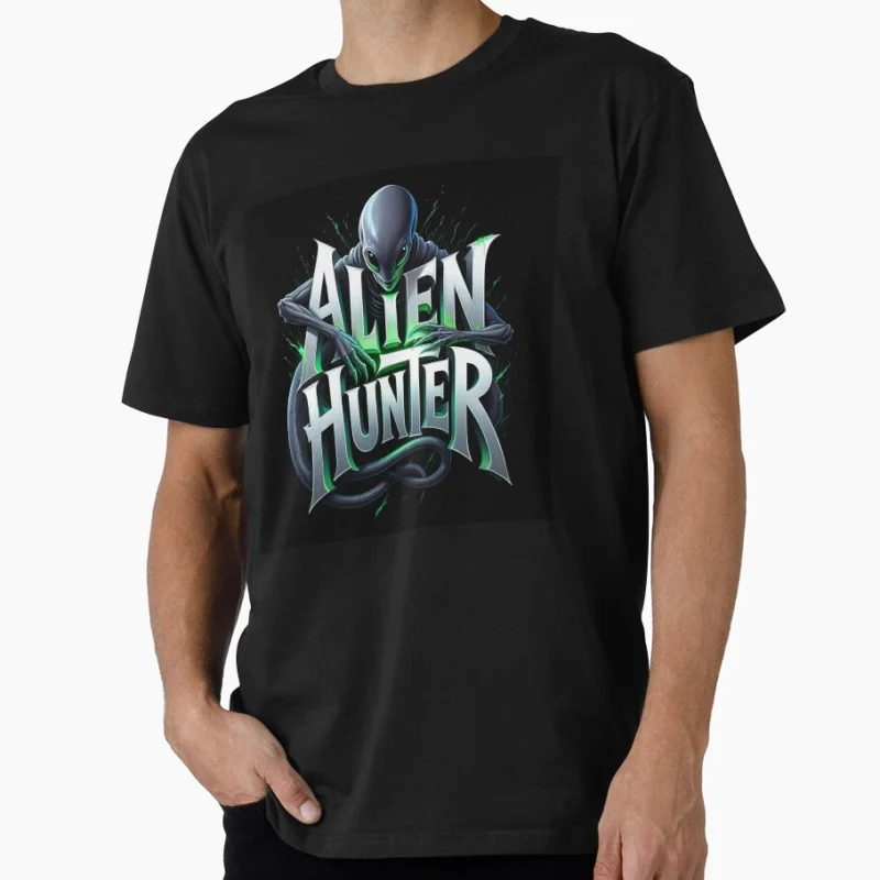 

Alien Hunter design Horror sic fi xenomorph movie Gift shirt for man Space monster print Graphic Clothes All size Tops S-6XL