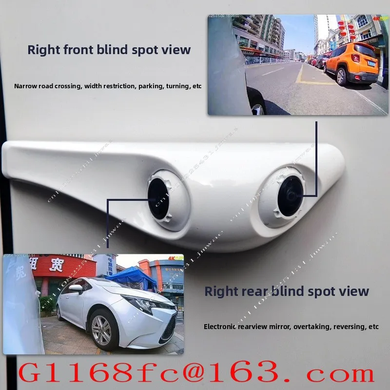 7-inch quad recording BSD touch screen+lens paired with 4-channel high-definition recording for driving recorder