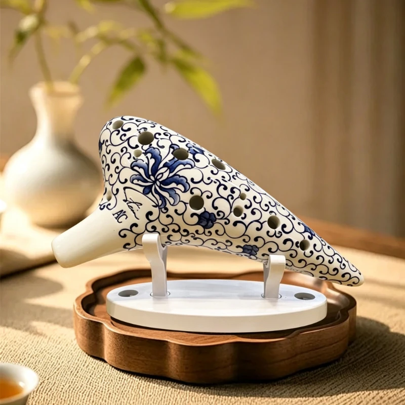 12 Hole Ocarina Flute Stand Plastic Ocarina Flute Storage Rack Anti Slip Ocarinas Flute Display Bracket Musical Instrument Base
