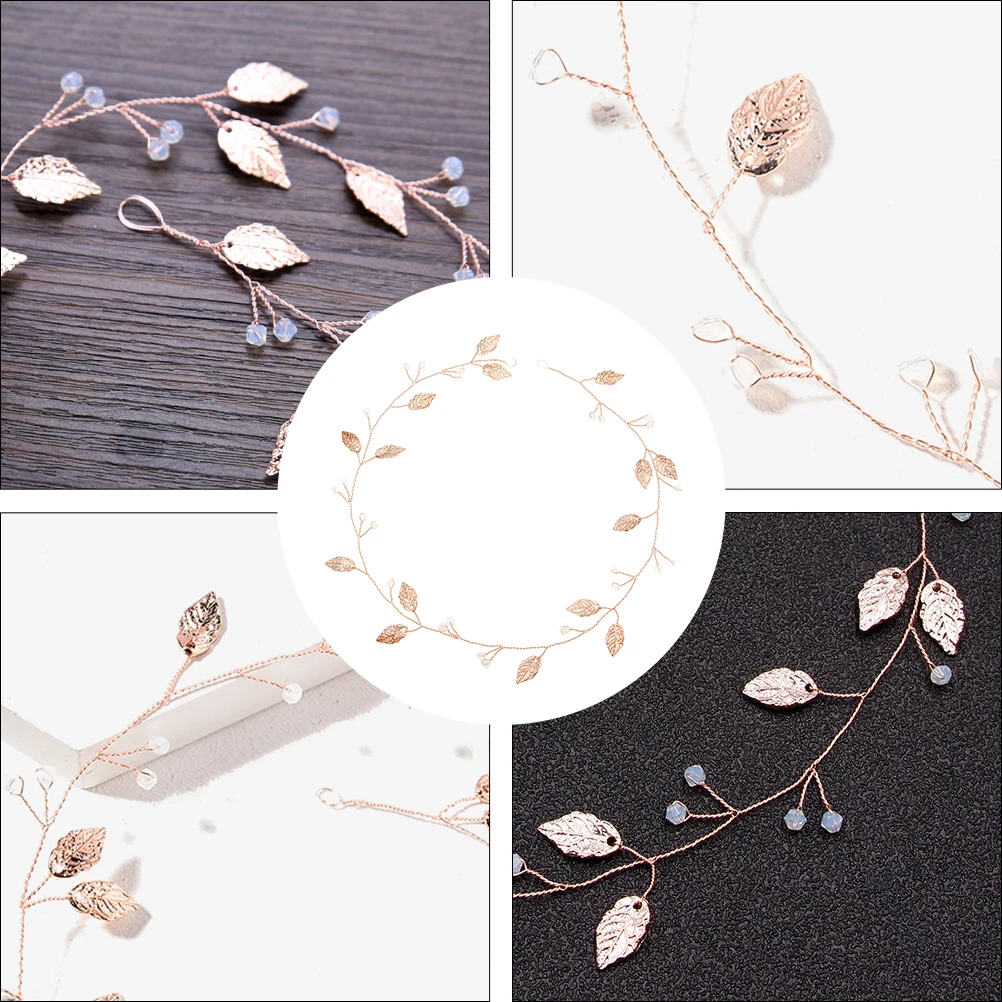 

Hair Comb Accessories Gold Alloy Leaf Headband Women Bridal Party Hair Tools Delicate Design Comfortable Lightweight