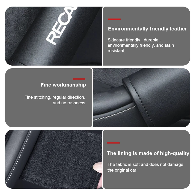 Leather Car Door Handle Protective Sleeve Auto Accessories For Recaro nan