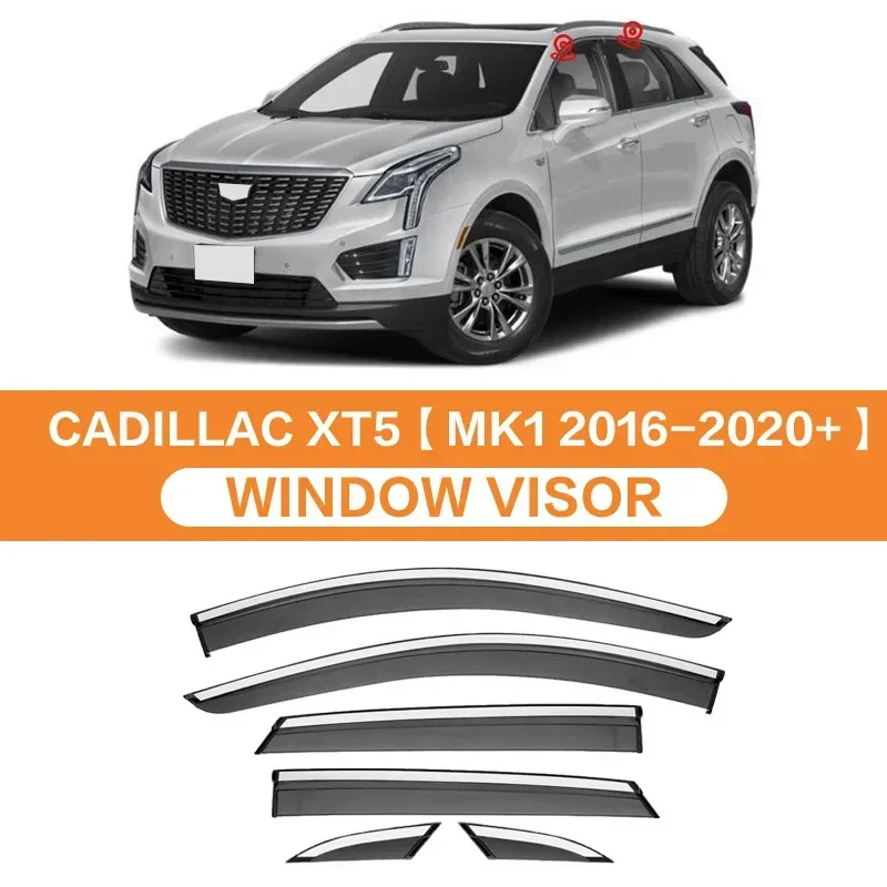 Fit For CADILLAC XT5 Window visor Car Sun Rain Guard Vent Shade Deflector Wind Weathershield Moulding Trim Tuning Accessories