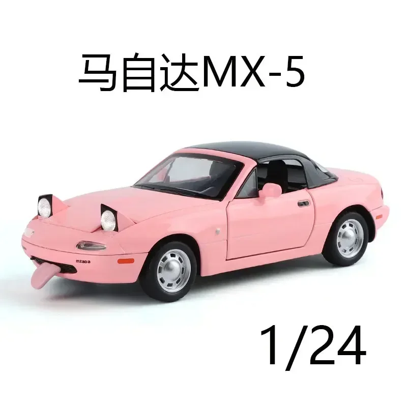 1:24 Mazda MX-5 Simulation Alliage Moulé Sous Pression Jouet Modèle De Voiture Son et Lumière nervure Arrière Jouet Pour Enfants À Collectionner Cadeau D'anniversaire Cpionner