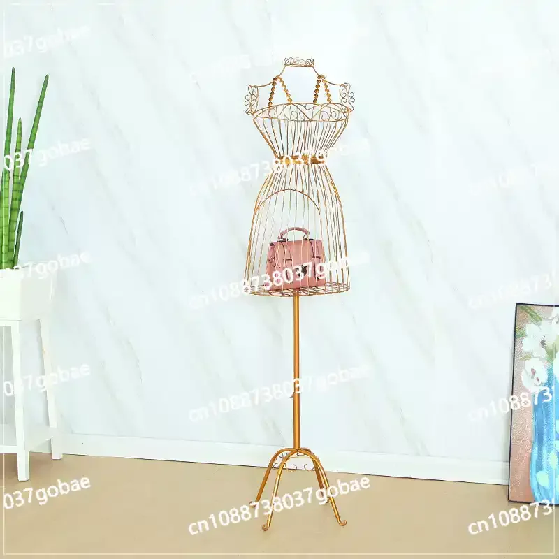 

Европейская кованая железная вешалка для женской одежды, реквизит для фотосессий, декор для свадебных платьев, подвесная полка для одежды