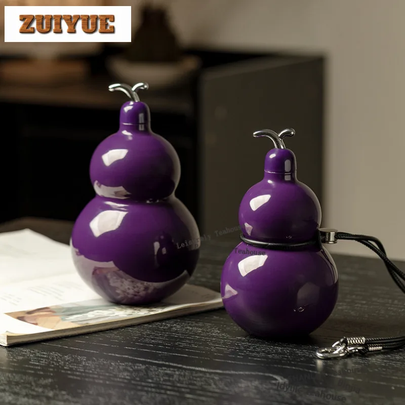 High-value Purple Gourd-shaped Thermo Jug Couples Or Parent-child Hanging Rope Type Insulated Pitcher New Year Presents Souvenir