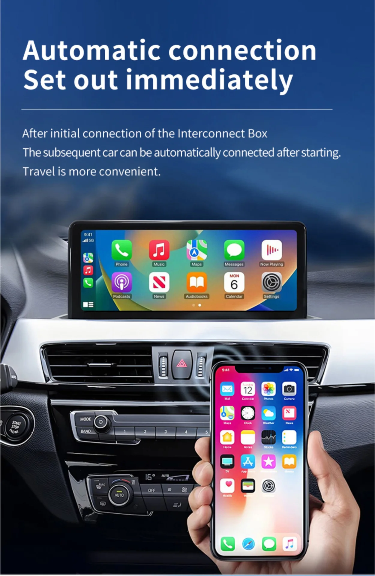Metal wireless CarPlay box, Android Auto two-in-one wired to wireless adapter, in-car connectivity