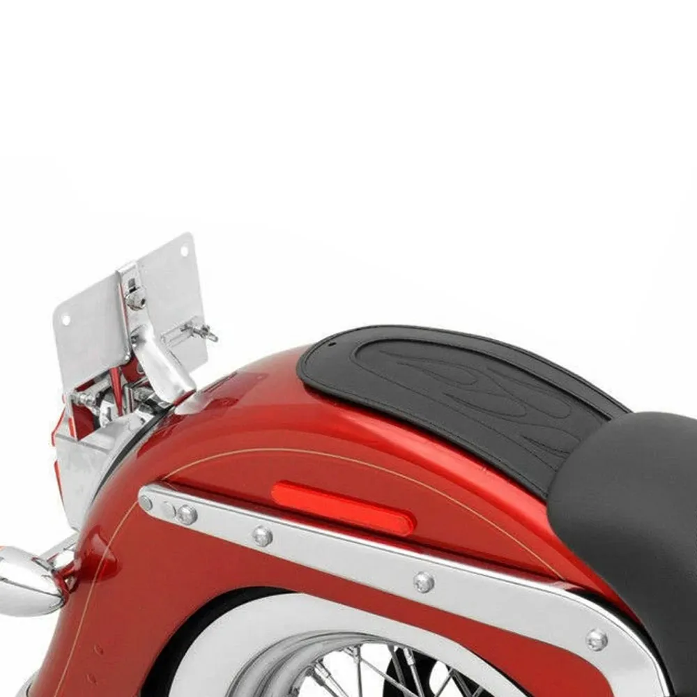 Motorcycle Rear Fender Bib Cover For Harley Dyna Low Rider Fat Bob Super Wide Glide Street Bob 2006-2017 PU Leather Seat Pad