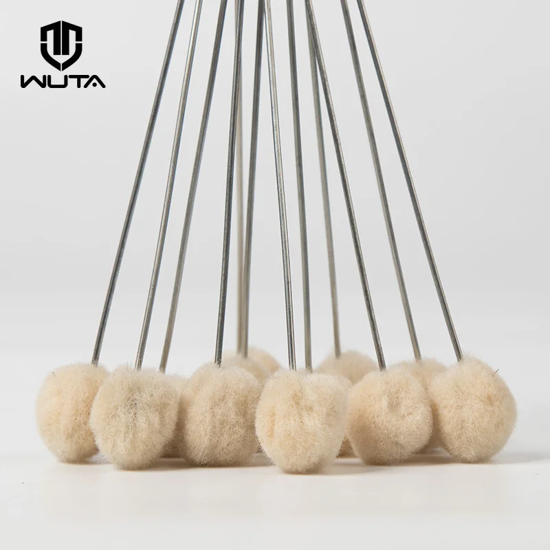 WUTA 20pcs/pack Natural Wool Daubers Leather Dyeing Finishes Applicator Glue Paint  leather craft tool Send by Standard Shipping