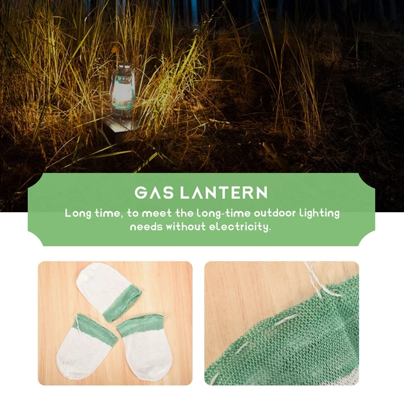 20Pcs Propane Lantern Mantles For Gas Lantern Propane Light Mantle For Outdoor Camping Lantern Natural