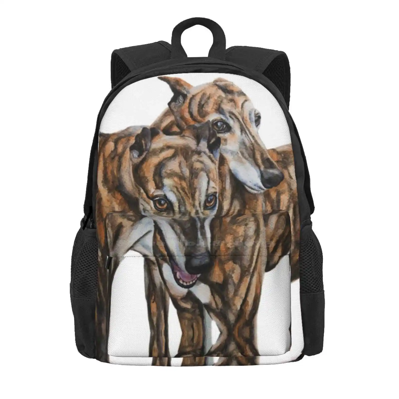 Greyhound - Galgo Art Hot Sale Schoolbag Backpack Fashion Bags Greyhounds Brindle Greyhound Greyhound Art Brindle Galgo Galgo