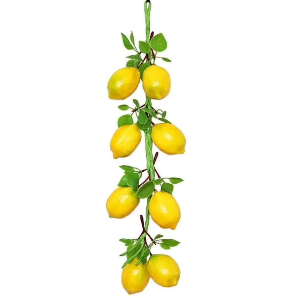 1PC Artificial Simulation Fruit Lemon String Foam Lemon Home Garden Decoration Fake Fruits Hanging Decoration DIY Decoration
