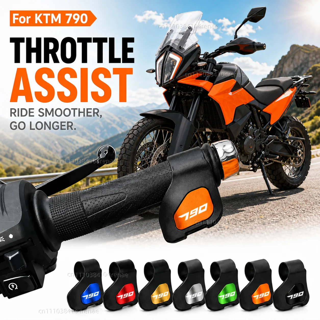 

For KTM 890 1090 1190 ADVENTURE / R 790 ADVENTURE / S / R Duke 790 890 Motorcycle Throttle Assistant Clip Labor Saver CNC New