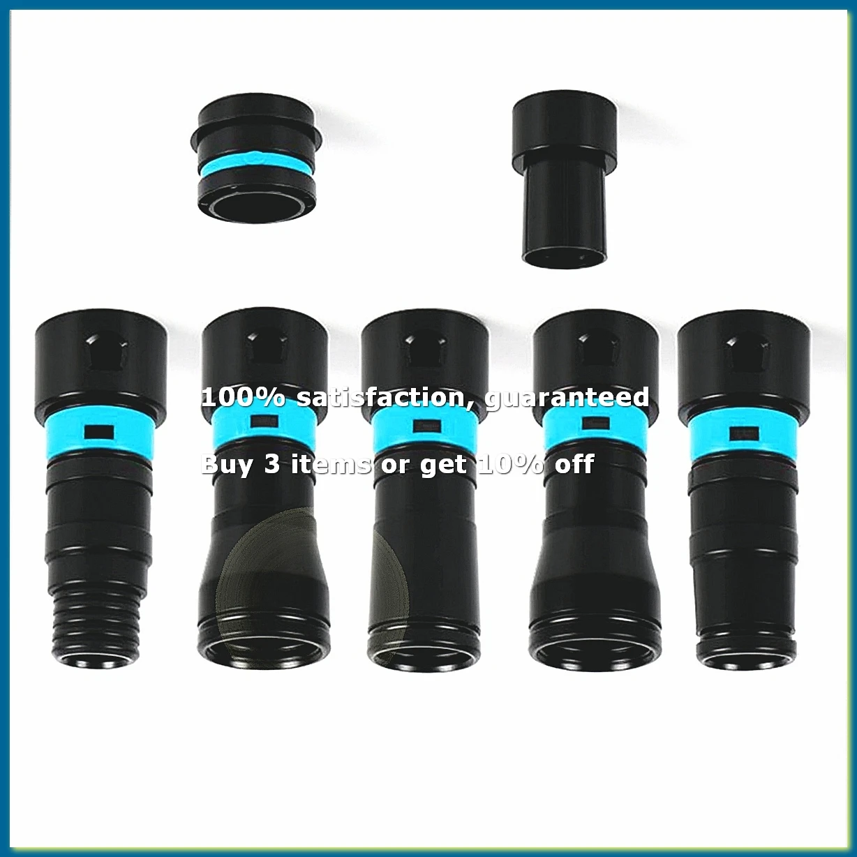Quick Click Expanded Power Tool Adapter Set for Dust Collection,Most Woodworking Power Tools,,and Shop Vacuums-AD33