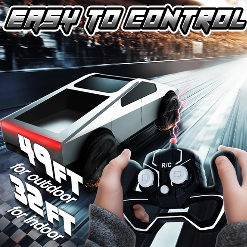 Imagen 2 del producto Cyber Pickup-coche Teslainger eléctrico con Control remoto, coche de carreras de juguete, cargador eléctrico, coche deportivo, modelo para niño