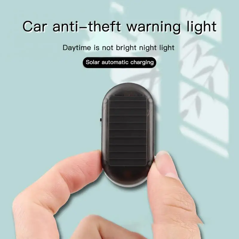 Car False Safety Light Signal Lamp Solar Simulation LED Dummy Alarm Wireless Warning Anti-Theft Warning Lamp Flashing Imitation