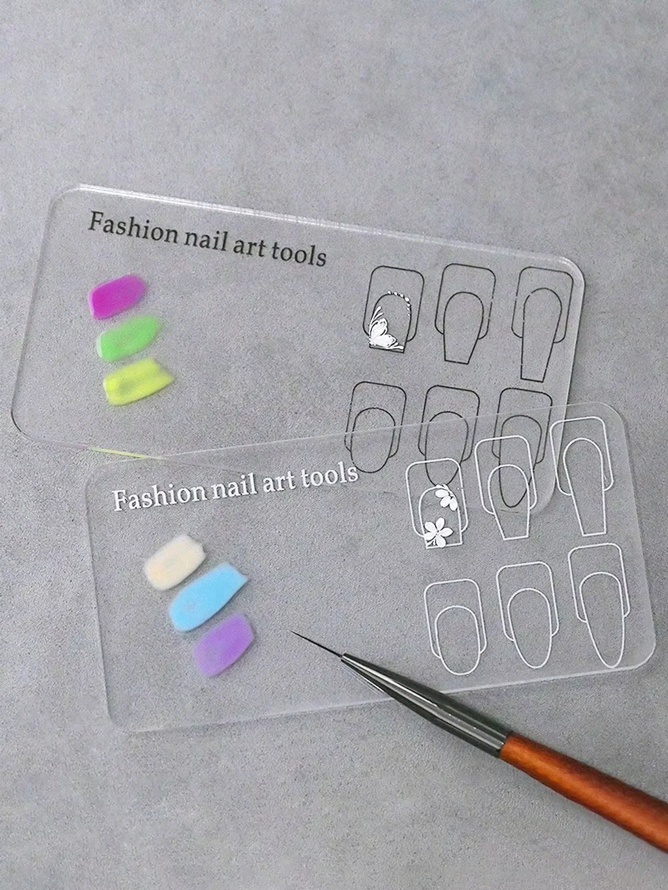 Transparent Reusable Nail Art Mixing Palette, Thick Durable Practice Board for Beginner Manicure Design