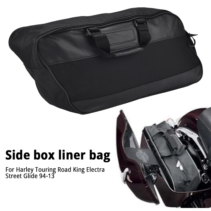 

1 шт., сумка-вкладыш для боковой коробки, комплект скользящих водонепроницаемых подкладок для Harley Touring Road King Electra Street Glide 94-13