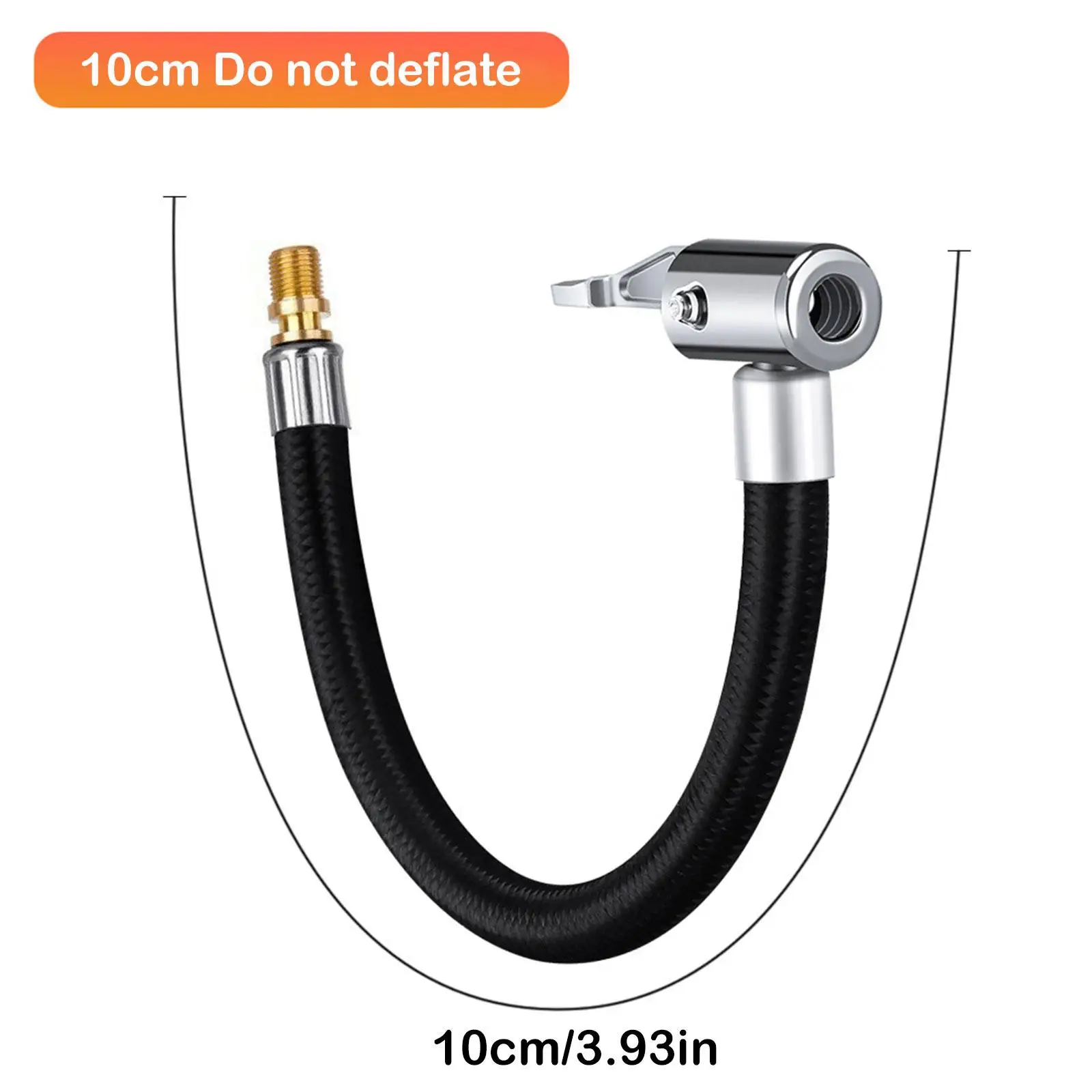 Powstation 10 Cm Car Tyre Inflator Hose Deflated Tyre Tube Hose Air Hand Tube Adapter Pump Pump Air Extension