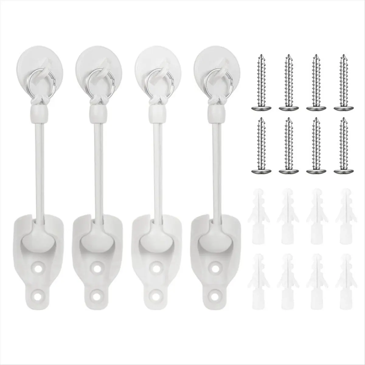 A24I Outdoor Windproof Window Curtain Roller Blind Replacement Parts Drum-Type Hardware Bungee Kit and End Cap Shade Tie Down