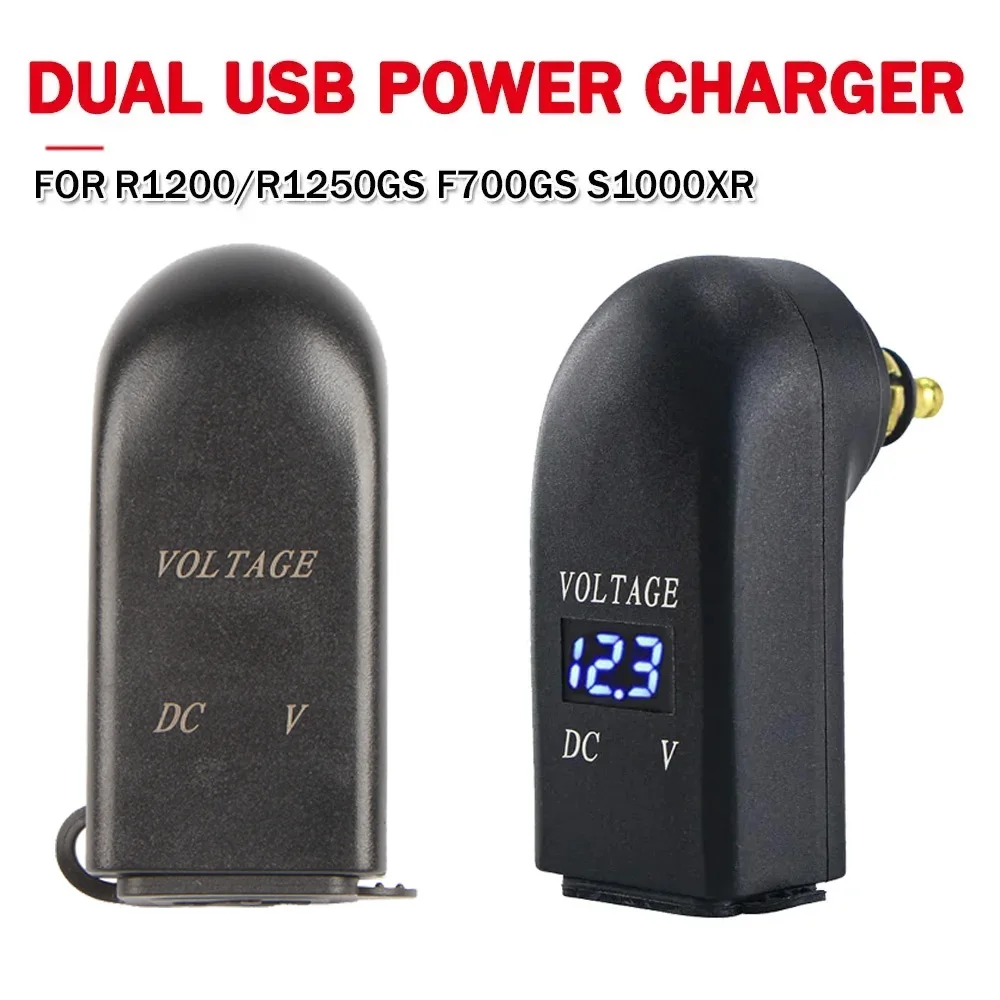 

Motorcycle 12-24V Dual USB Charger Power Adapter For BMW F 700 800 GS F700GS F800GS F900R F900XR F650GS For Hella DIN Socket