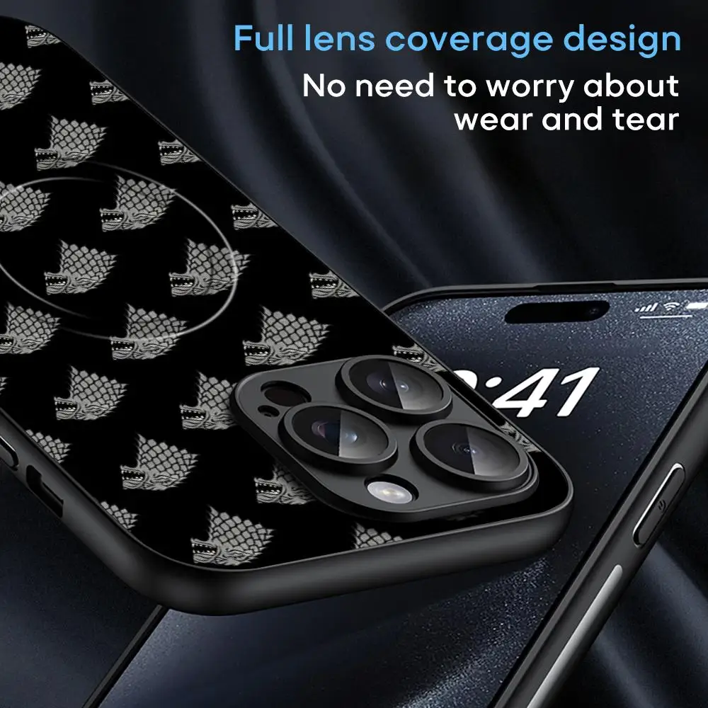 حافظة لهاتف آيفون 16 15 14 13 12 11 Plus Pro Max الفاخرة الراقية من جلد الغنم Magsafe