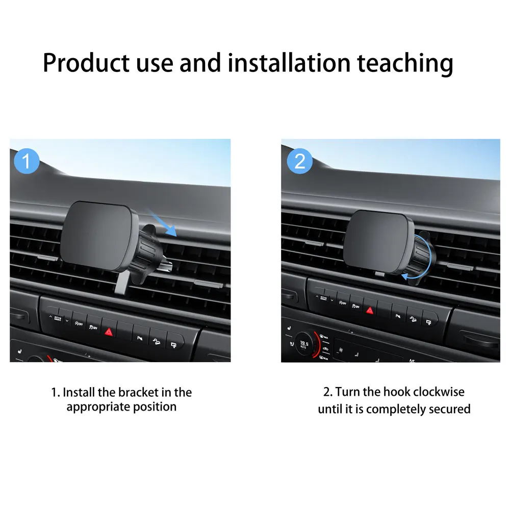 Xnyocn Magnetische Handyhalterung für das Auto, CD-Schlitz- und Lüftungsschlitz-Montage, verstellbare Handyhalterung für iPhone, Xiaomi, Honor. – Detail 18