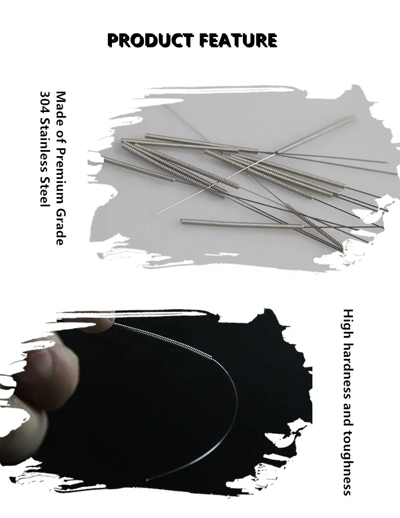 Huanqiu Imported Steel Wire Chinese Needle Dry Needle Disposable Sterile Acupuncture Needles 500pcs with Tube