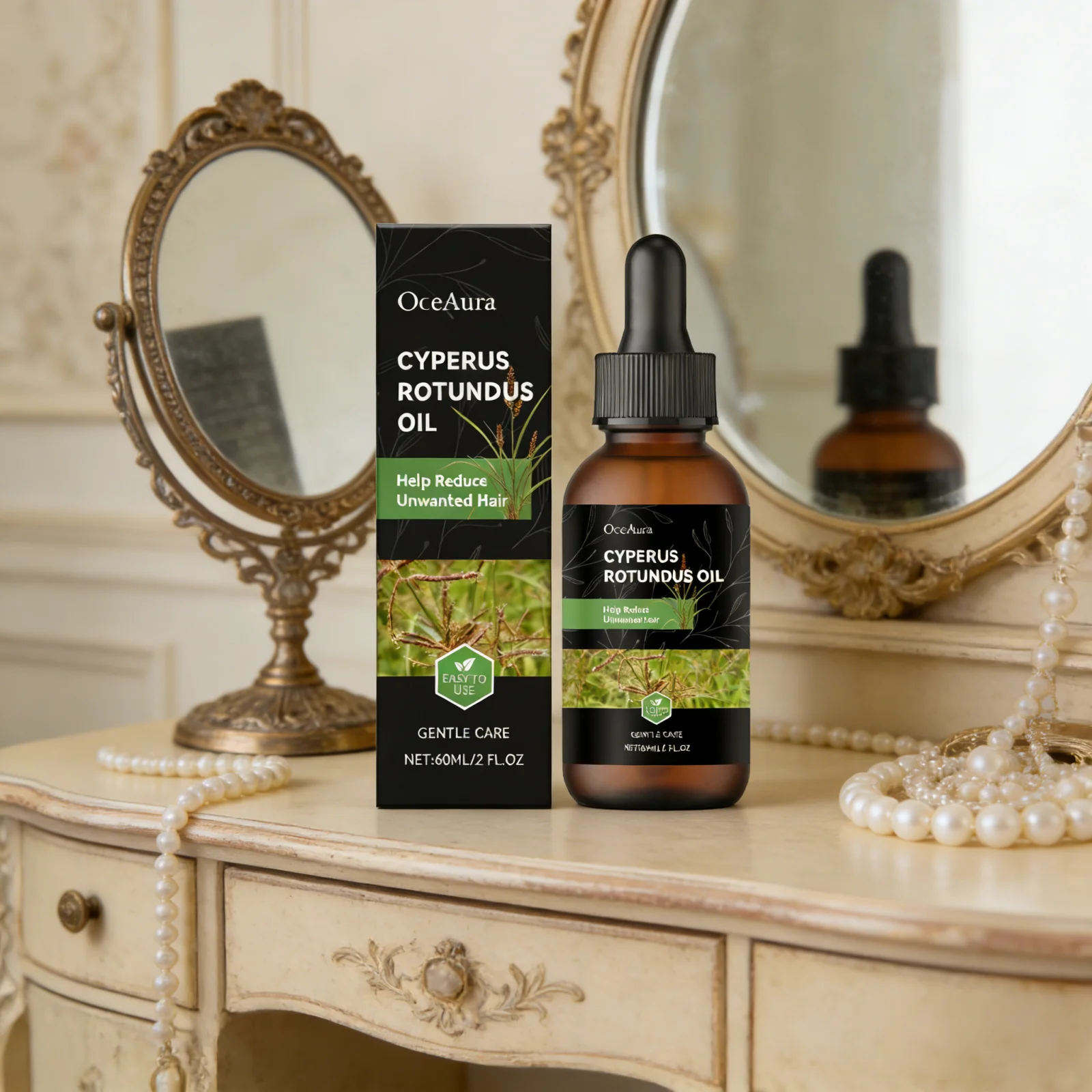 

OceAura Cyperus Rotundus Oil for Sensitive Skin Barrier Repair Reduce Unwanted Hair Nourishing Skin Moisturizing Body Care Oil