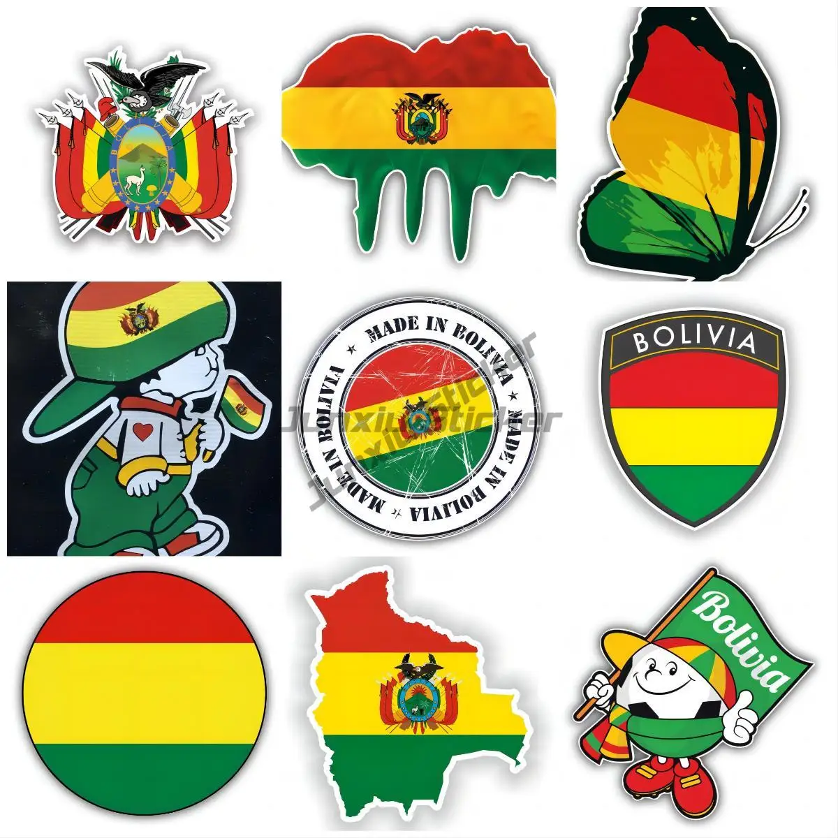 

Bolivia Flag Design Vinyl Stickers Travel Luggage Car and Accessories Ornaments Jdm Decor Robot Gadgets