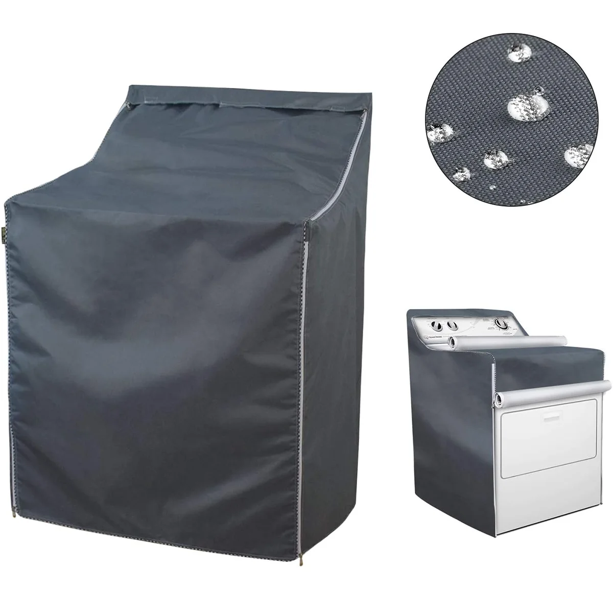 Washing Machine Cover for Top Load Machine,Washers/Dryers Cover with Zipper Thickened Fabric (W29in D28in H40in)