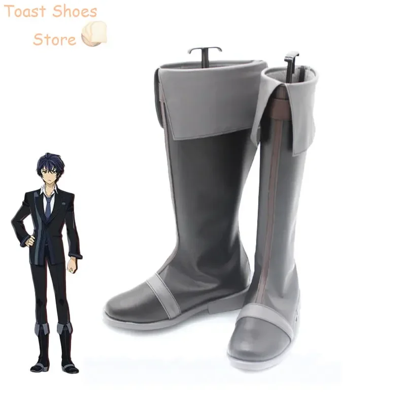 Satomi Rentaro Cosplay Shoes Anime Black Bullet Cosplay Prop PU Leather Shoe Halloween Carnival Boot Costume Prop