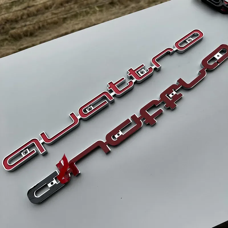3D ABS Car Front Grille Badge Sticker Decor Logo for Audi Quattro Emblem A3 A4 A5 A6 A6L A7 A8 Q3 Q5 Q7 S3 S4 S5 RS6 Accessories