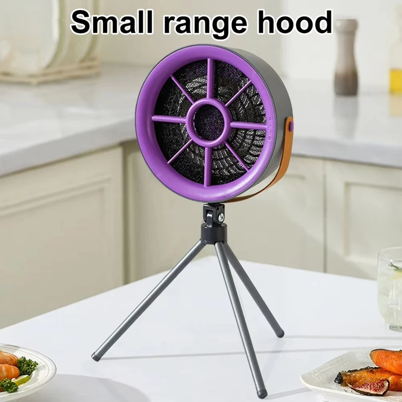 ABDJ-Desktop Range Hood Detachable Kitchen Exhaust Fan With 3 Speed Mini Extractor Hood For Indoor BBQ Hot Pot And RV Kitchen