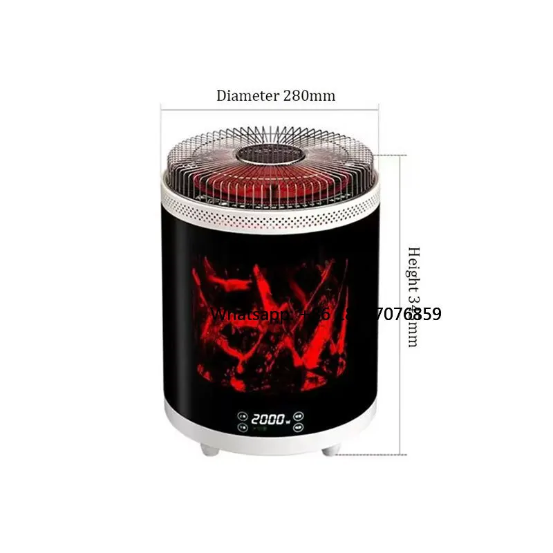 2026 Electric Heating Household Bathroom Hot Air Fan Electric Heater Fan Simulated Flame Heater Fireplace Heater
