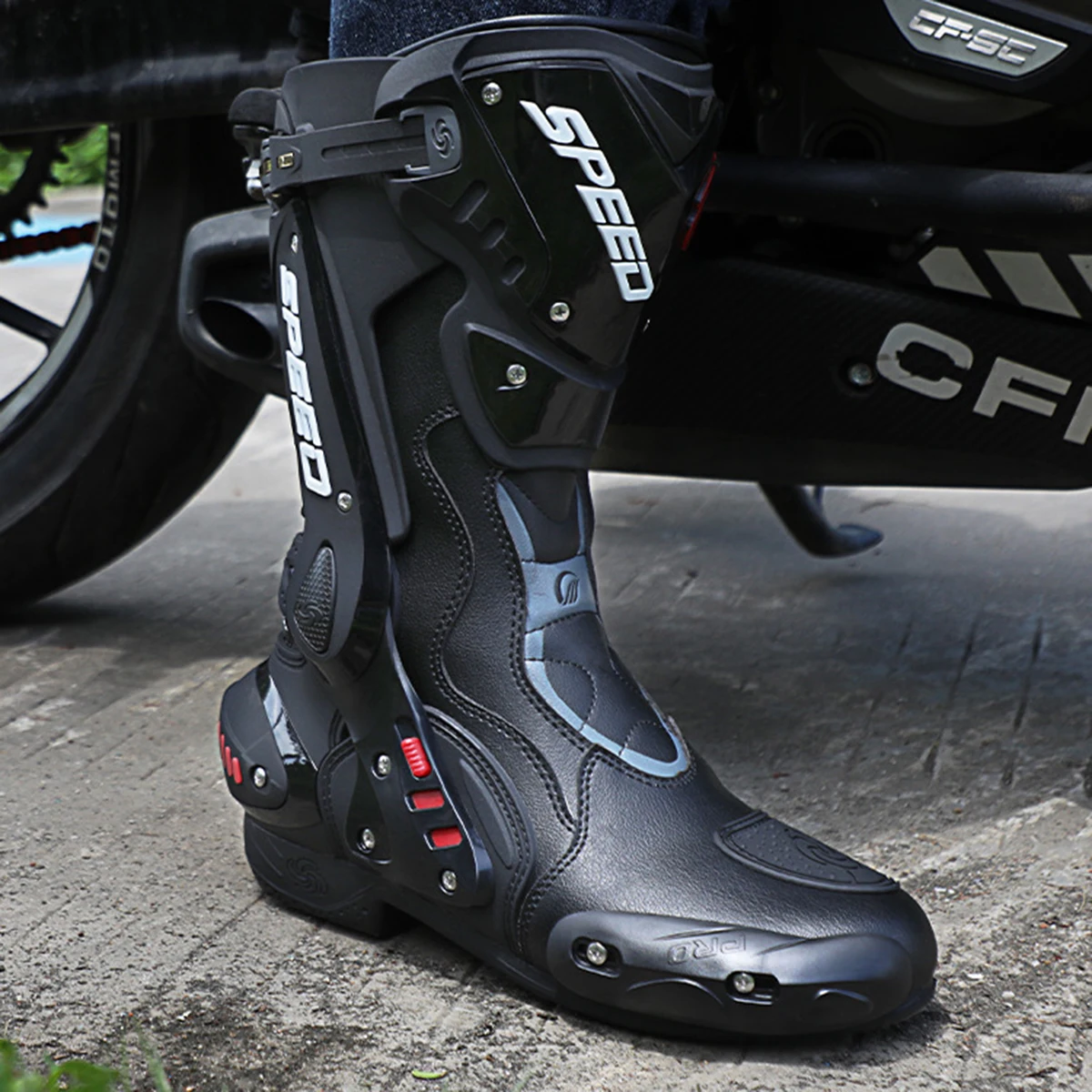 

Riding Shoes PRO-BIKER Motorcycle Boots, Racing Boots All-Season, Anti-Slip Waterproof Off-Road Boots, Men Women Riding Shoes