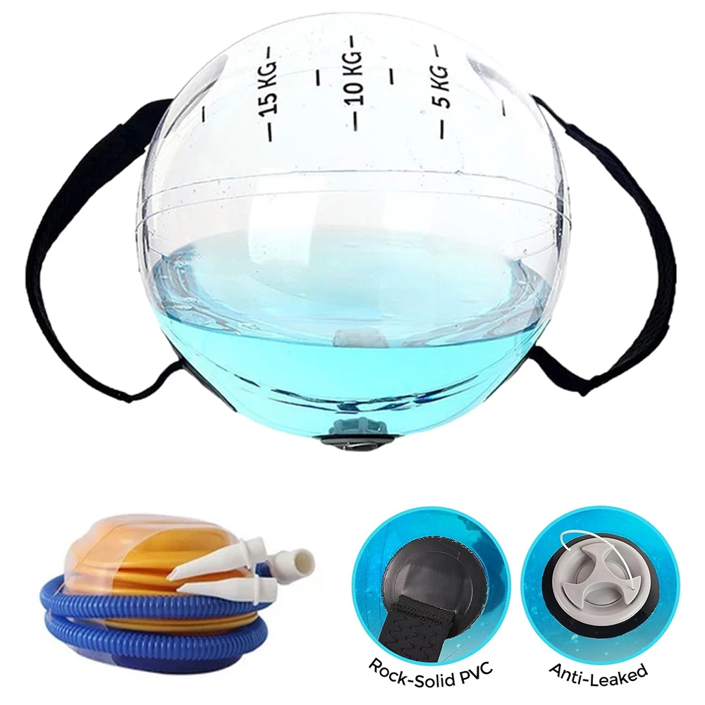 

1pc Aqua Bags for Workout,Heavy Bag Aqua Ball,Fitness Weight Ball,Adjustable Aqua Training Ball,Water-Filled Exercise Bag