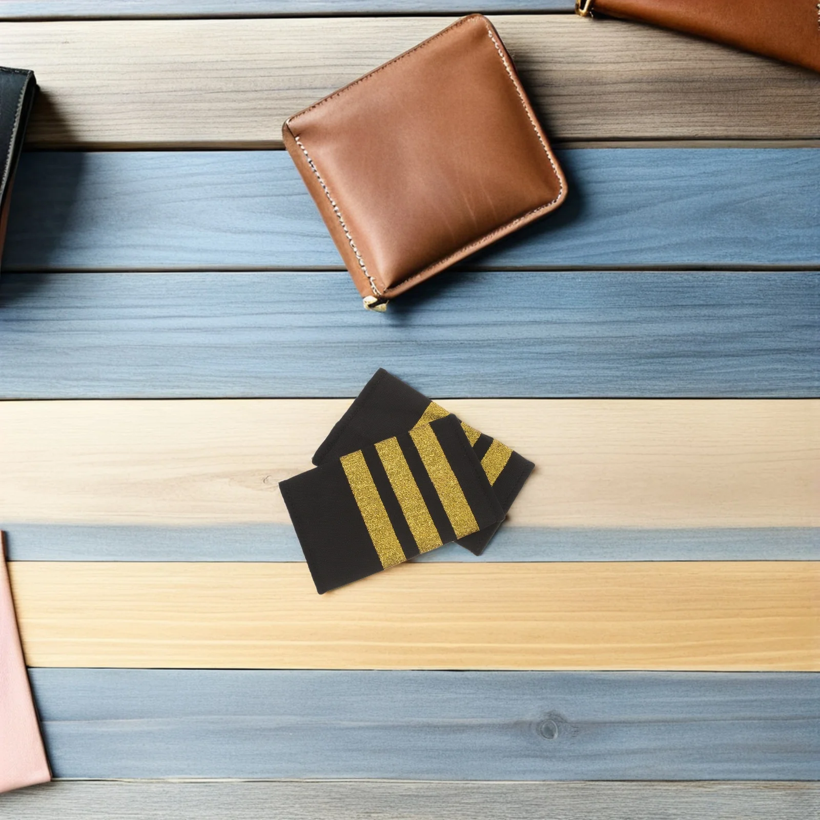 

2Pairs Aviation Epaulets with 3 Bars Pilot Shoulder Badge for Uniform Rank Identification Captain Epaulets Flight Attendant