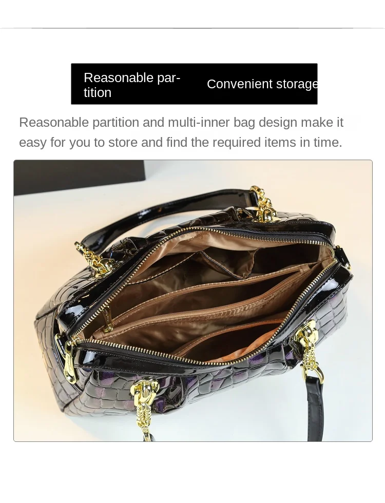 Genuine Leather Women Handbags 2024 New Fashion Female Portable Tote Bag Large-capacity Cowhide Middle-aged Mother Shoulder Bags