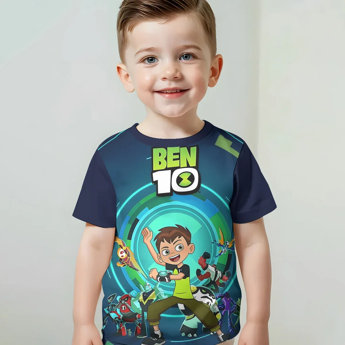 بن تينيسون 10 T ثلاثية الأبعاد طباعة ملابس الطفل 5 إلى 14 سنة الذكور الملابس في الهواء الطلق للأطفال صبي فتاة الطفل تي شيرت قميص حريمي