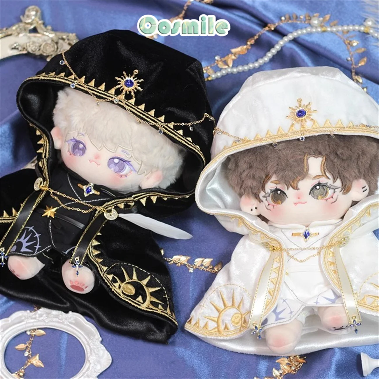 Priest Magician Wizard Magic Cloak Diviner Astrologer Seer Black Plush 20cm Doll's Clothes Clothing Doll Accessories Shendian KL