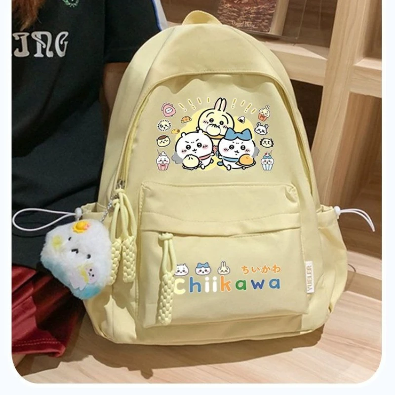 Cartoon Kawaii New Style Schoolbag Ins Lightweight Backpack Waterproof Wear-resistant Fresh Simple Exquisitely Crafted Chiikawa
