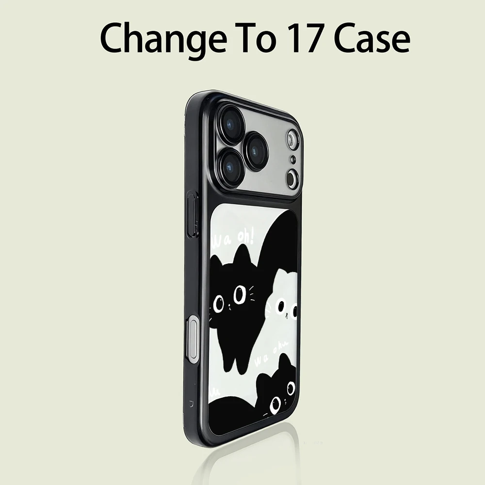 Niedliche Katzen-Schutzhülle für iPhone 13 Pro Max Hüllen iPhone 17 11 12 13 ProMax 16 14 15 Plus 17 Air PC Mattierte Sturzsichere Hülle – Detail 12