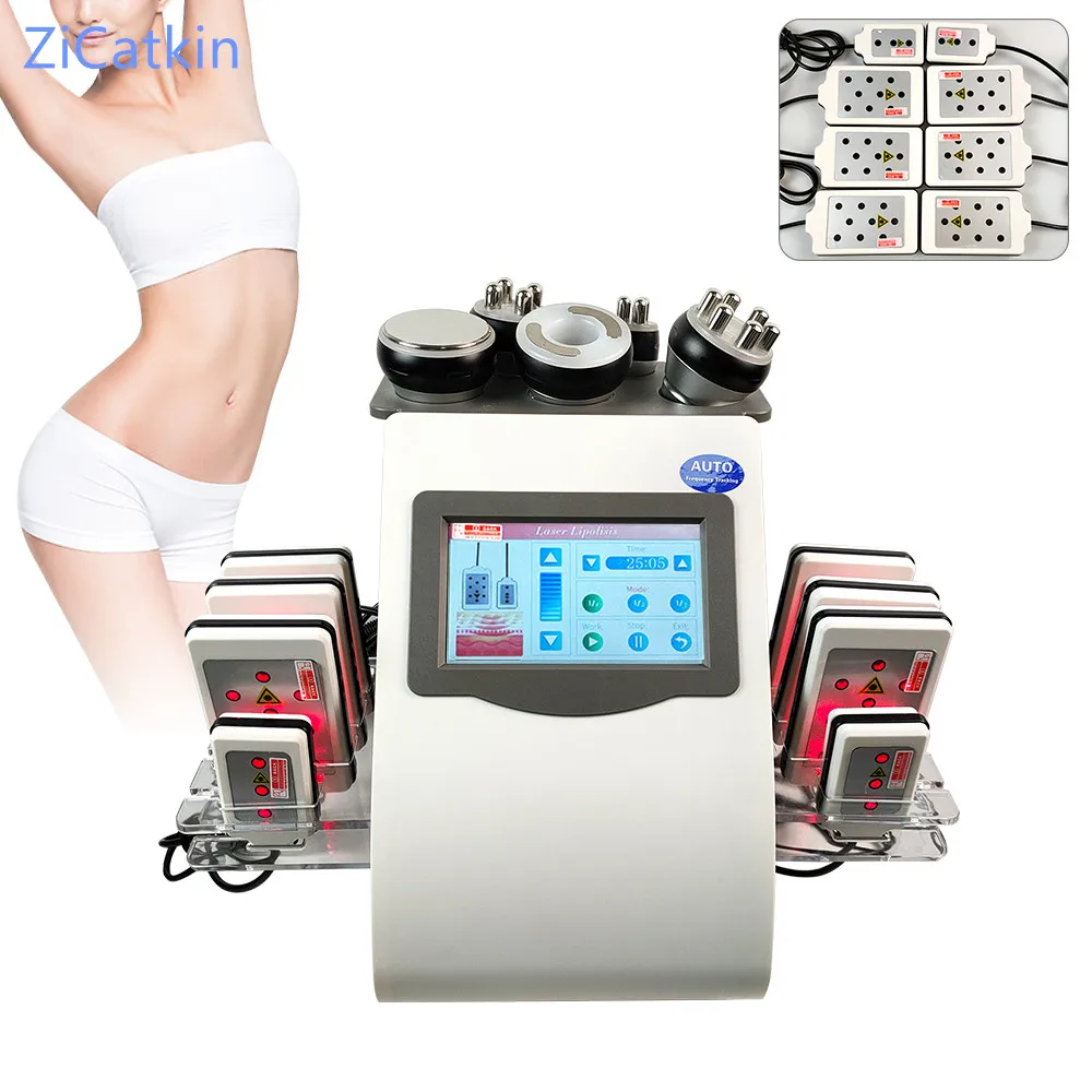 ZiCatkin 2022 New Ultrasonic Lipo 40K Cavitation Machine Vacuum Radio Frequency RF Skin Care Device For Skin Tighten Antiwrinkle