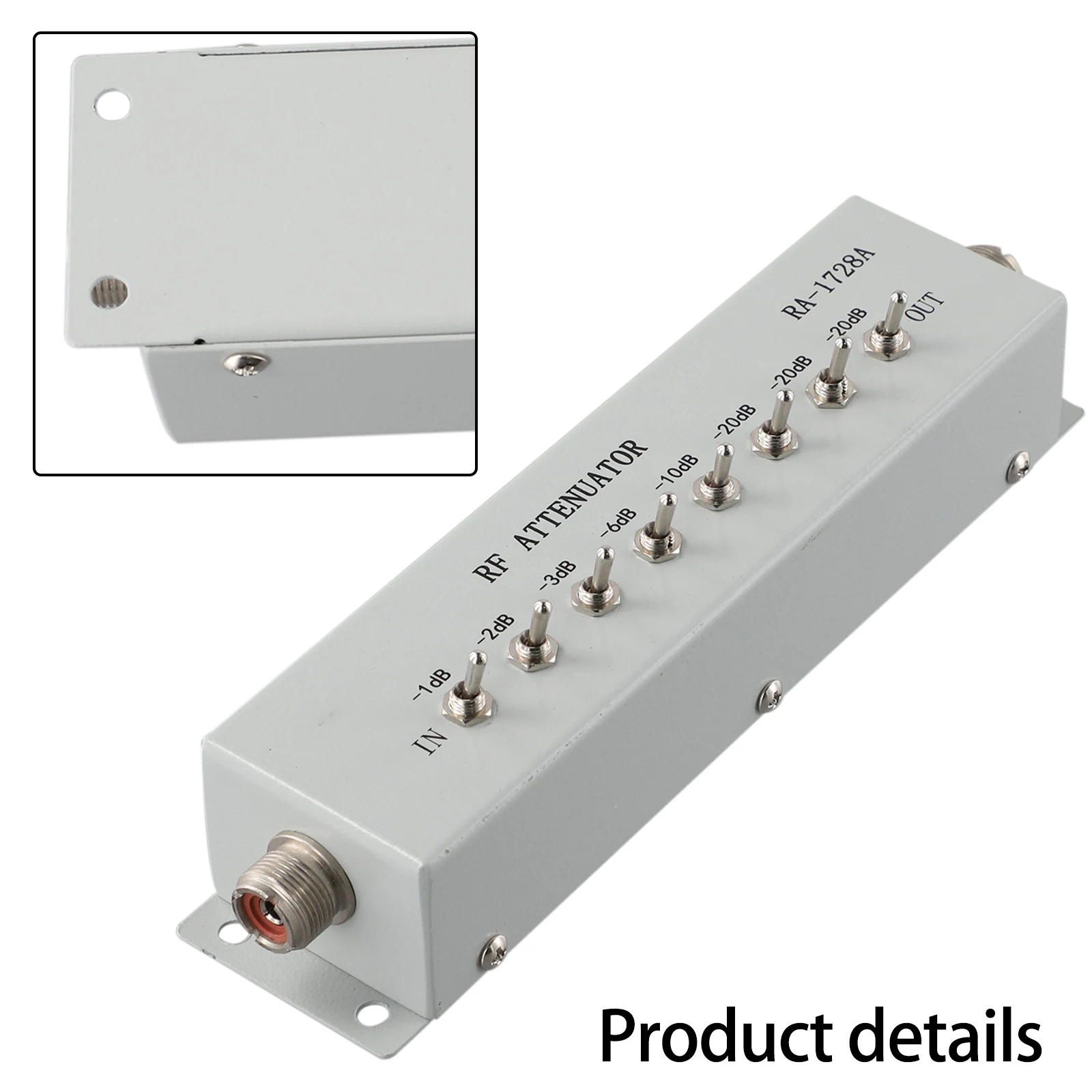 Imagem -03 - Freqüência Atenuador Metal para Radioamadorismo Transmissor 82db Passo Variável 50 Ohm Resistente e Prático Alta