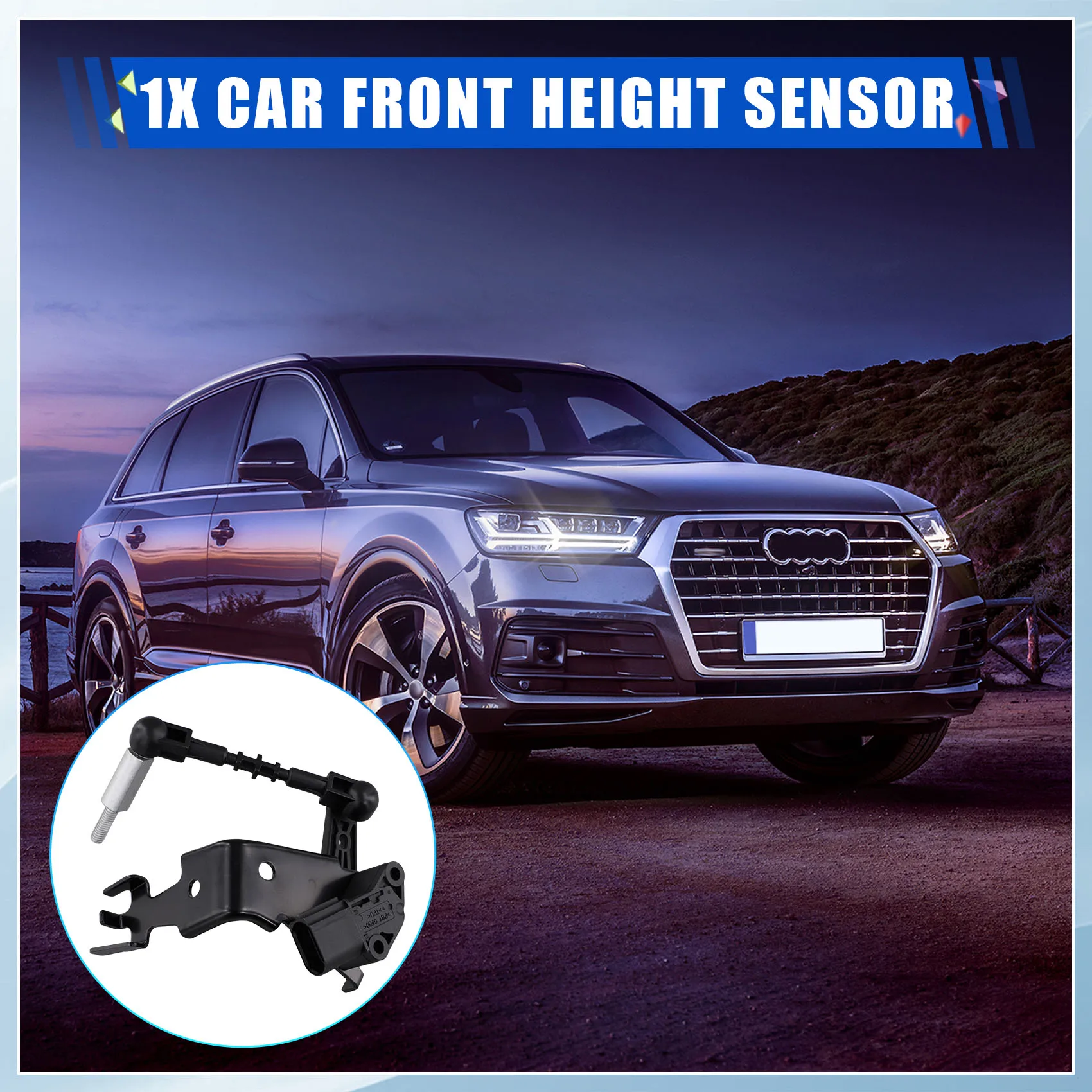 車のフロントヘッドライトレベルセンサー高さセンサー Q7 2018-2024