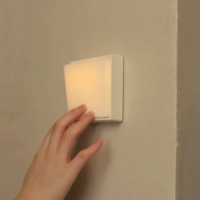 

USB Charging Minimalist Switch Night Light for Home Bedroom Bedside – Simple White/Yellow Design